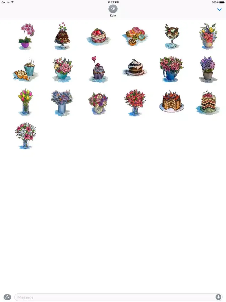 Captures d'écran de Flower and Cake Watercolor iPad 
