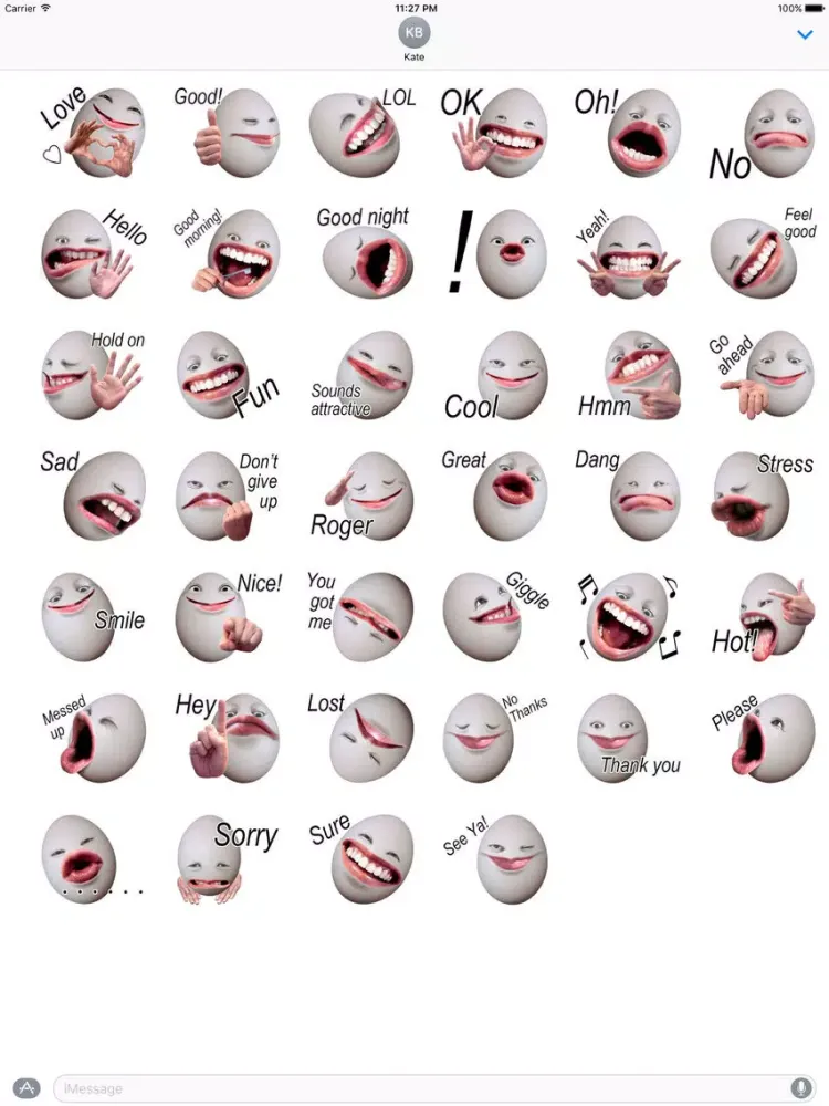 Funny Egg Eggmoji Sticker iPad  Ekran Görüntüleri