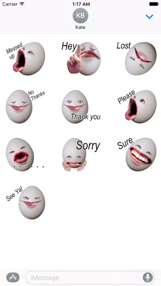 Funny Egg Eggmoji Sticker Ekran Görüntüleri