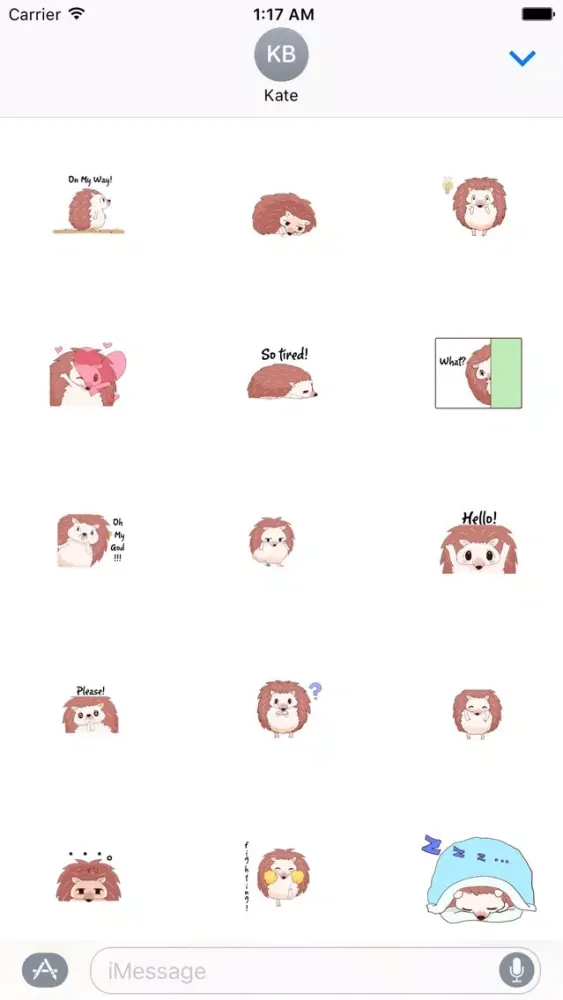 Funny Moving Hedgehog Stickers Screenshots