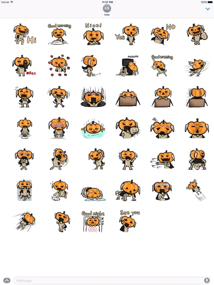 Screenshot di Funny Pumpkin Dog Sticker iPad 