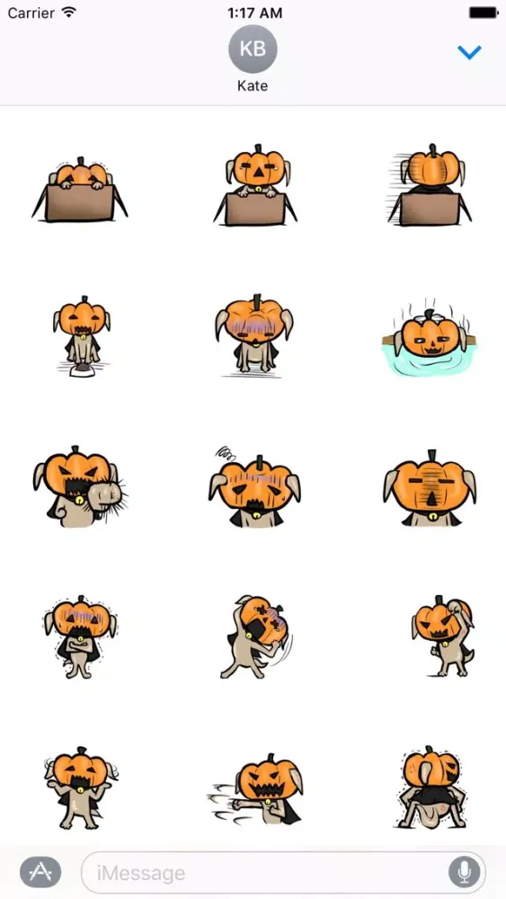 Screenshot di Funny Pumpkin Dog Sticker