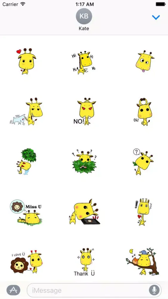 Giraffe with Big Head Sticker Screenshots