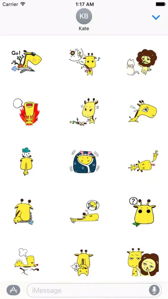Giraffe with Big Head Sticker Screenshots