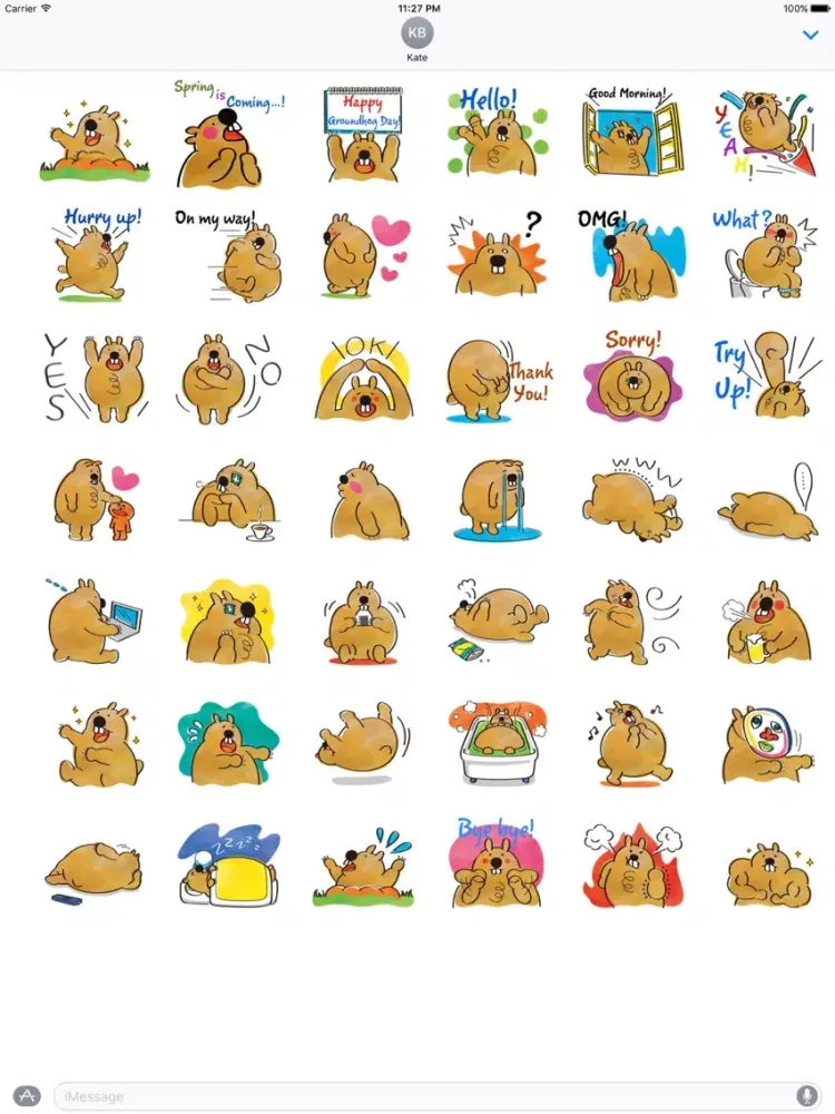 Captures d'écran de Groundhog Day Emoji Sticker iPad 