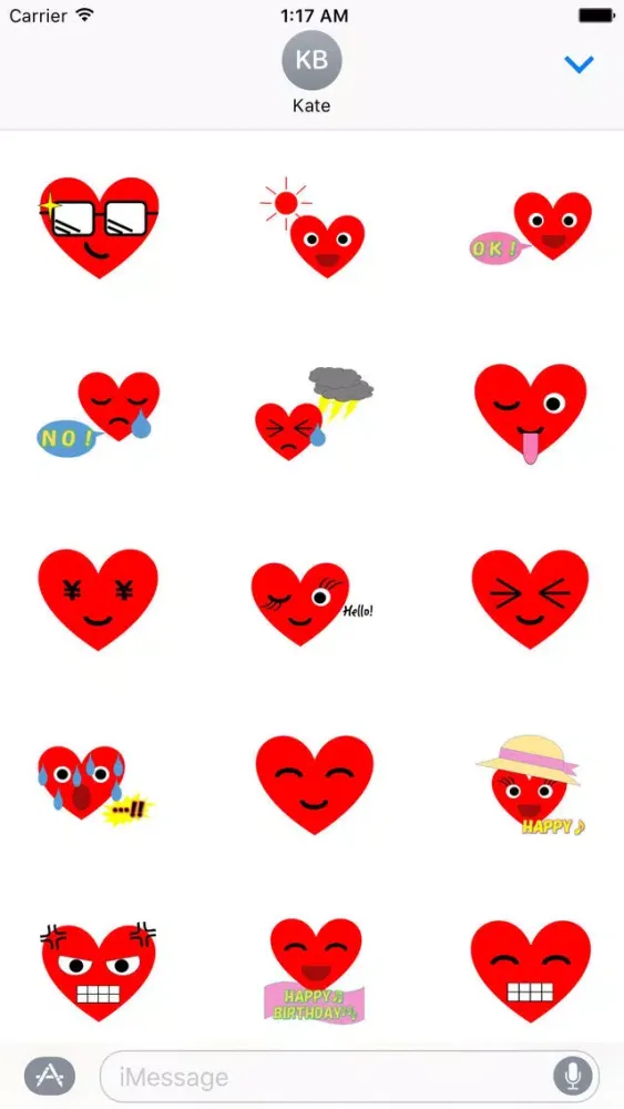 HeartMoji - Cute Heart Emoji Sticker应用截图