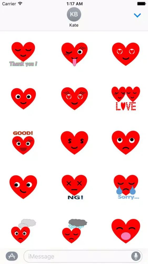 HeartMoji - Cute Heart Emoji Sticker应用截图