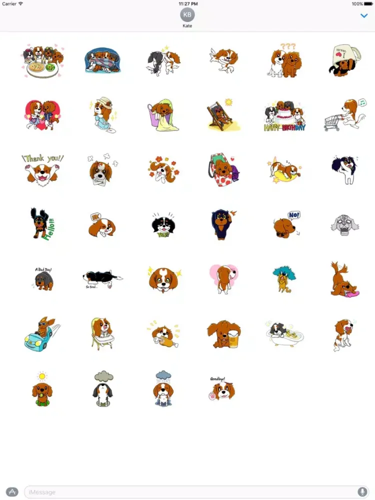 Hilarious Friends - Cavalier Dog Sticker iPad  Screenshots