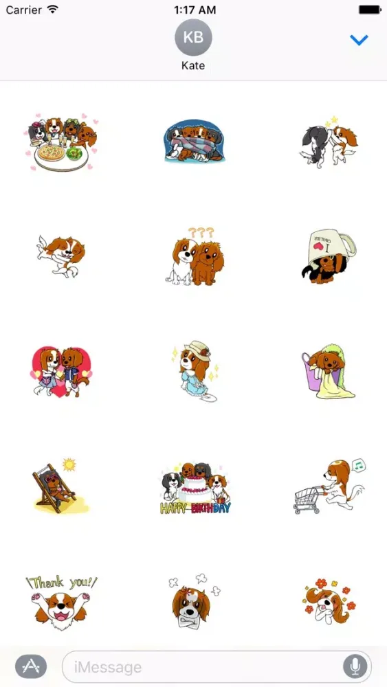 Hilarious Friends - Cavalier Dog Sticker Screenshots