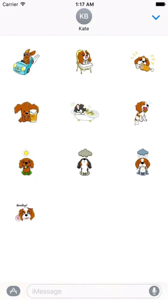 Hilarious Friends - Cavalier Dog Sticker Screenshots