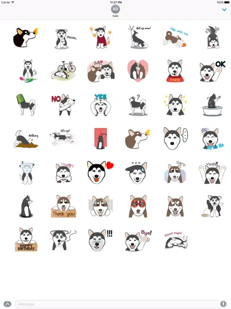 Huskymoji - Smart Husky Dog Emoji Sticker iPad 应用截图