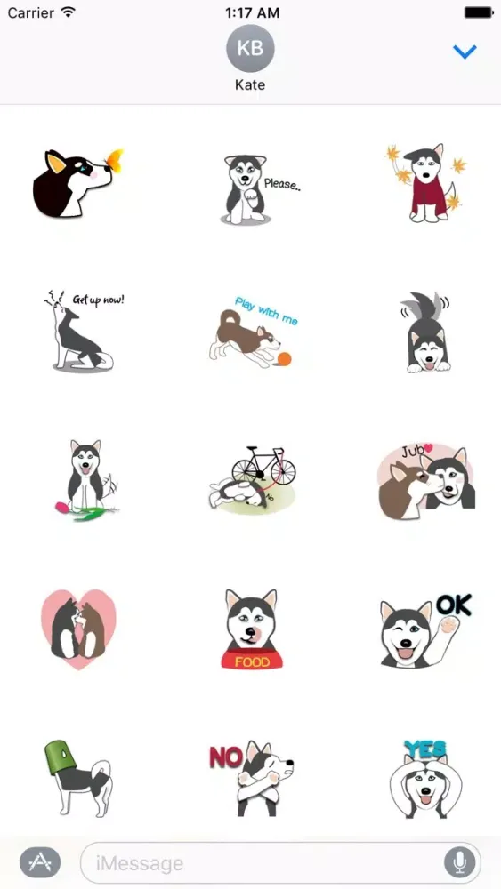 Huskymoji - Smart Husky Dog Emoji Sticker应用截图