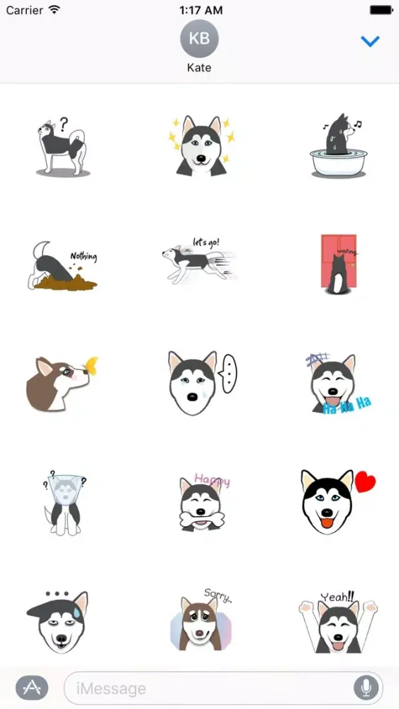 Huskymoji - Smart Husky Dog Emoji Sticker应用截图