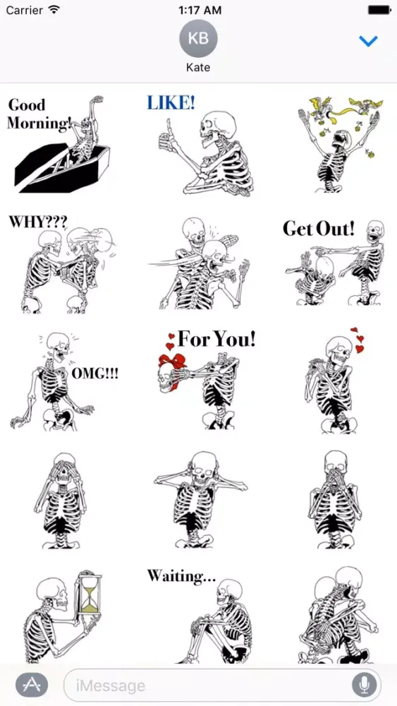 Just Funny Bones SkeletoneMoji سکرین شاٹس