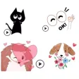 Animated Hedgehog - Black Cat and Dog Sticker