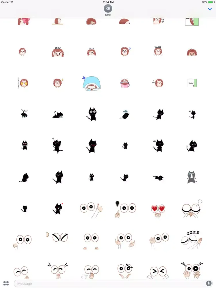 Screenshot di Animated Hedgehog - Black Cat and Dog Sticker iPad 