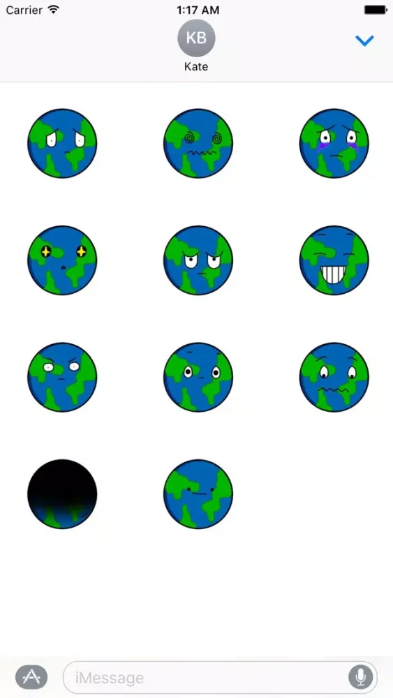 Captures d'écran de Lovely Earth Earthmoji Sticker