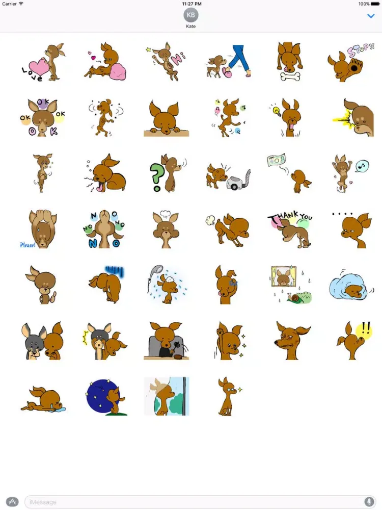 Capturas de tela do Miniature Pinscher Dog Emoji iPad 
