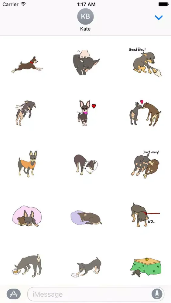 Скриншоты MinPinMoji - Miniature Pinscher Dog Sticker