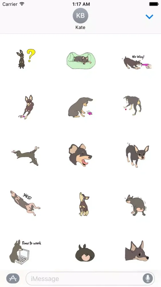 Скриншоты MinPinMoji - Miniature Pinscher Dog Sticker