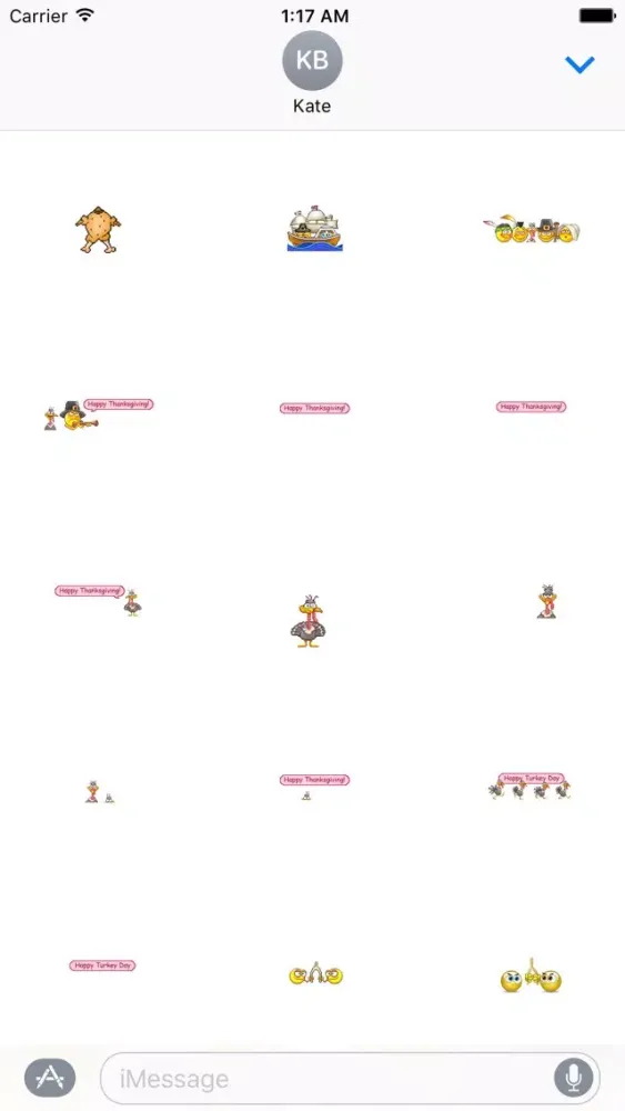 Moving Thanksgiving Day Emoji Screenshots