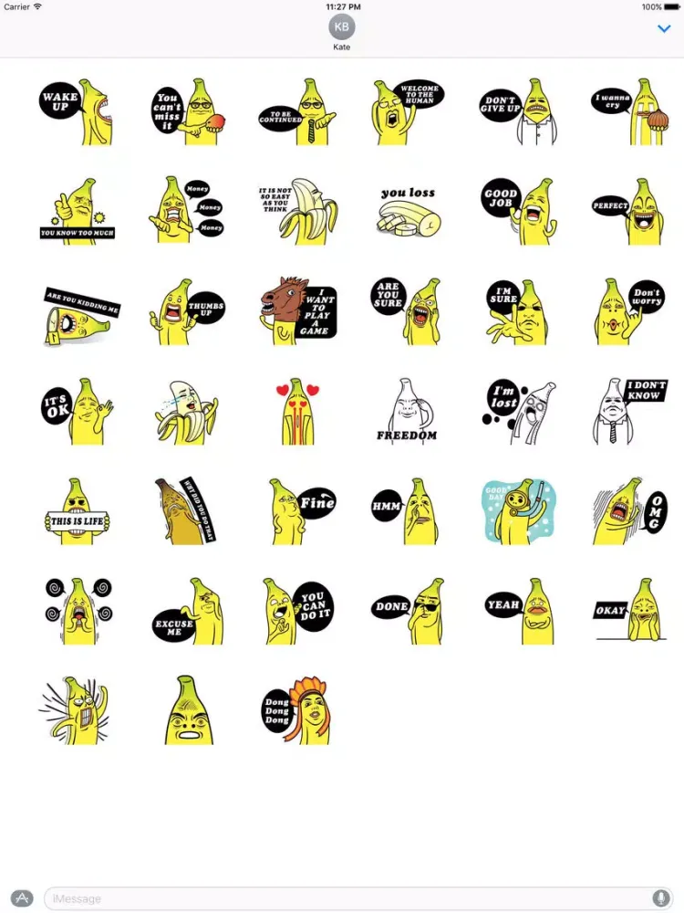 صور Mr. Banana Emoji Sticker iPad 