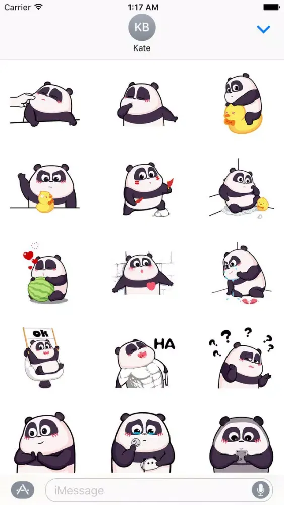 Pandamoji Moving Panda Sticker Screenshots