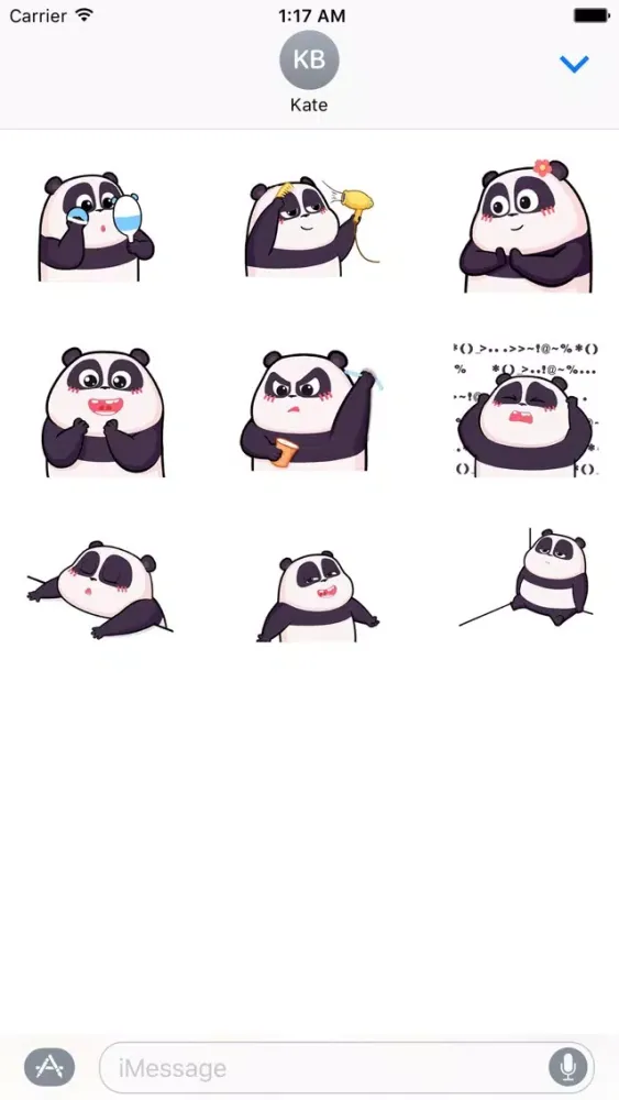 Pandamoji Moving Panda Sticker Screenshots
