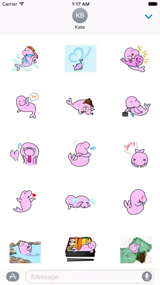 Pink American Manatee Stickers Screenshots