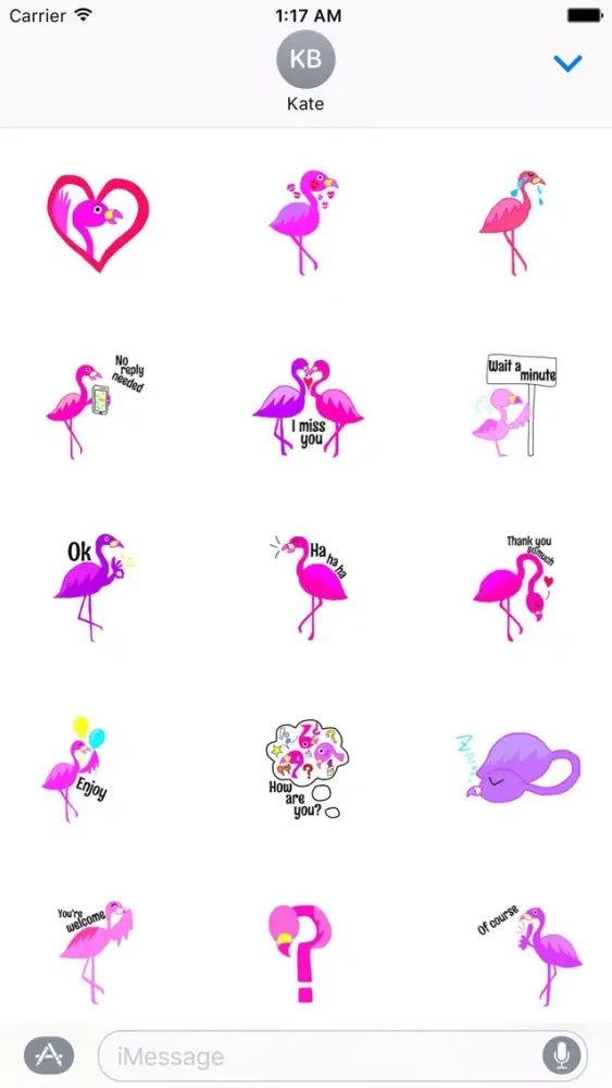 Pink Flamingo - FlamMoji Sticker स्क्रीनशॉट