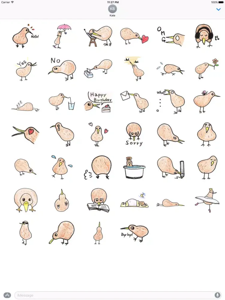 Pretty Kiwi Sticker iPad  スクリーンショット