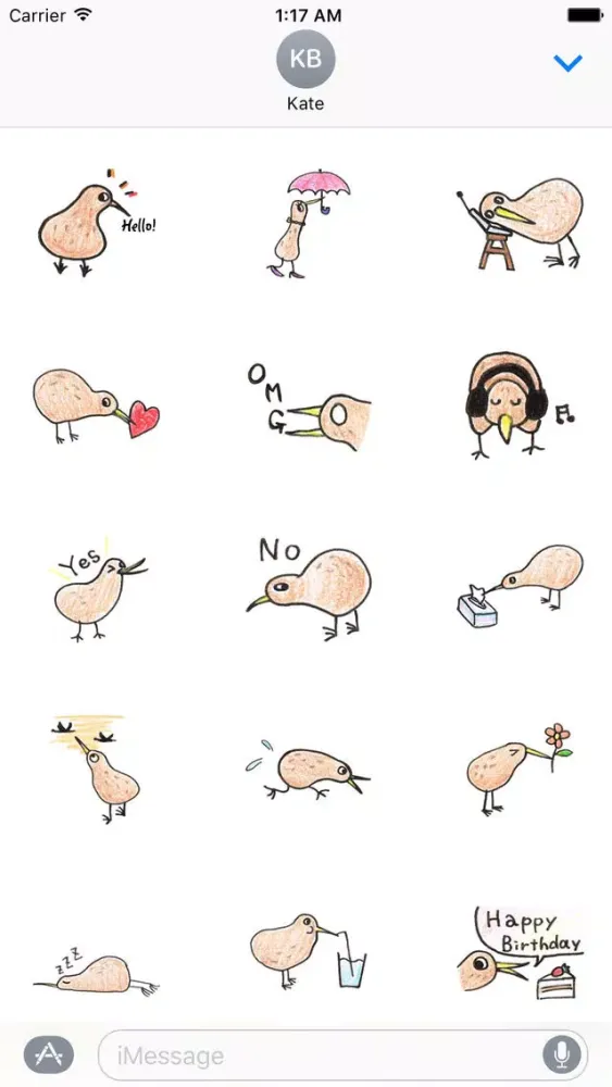 Pretty Kiwi Sticker スクリーンショット