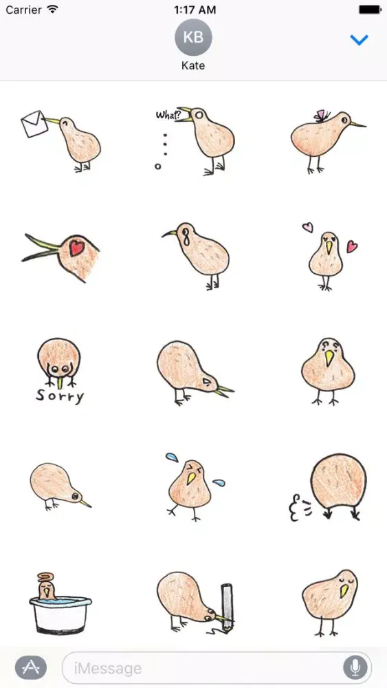 Pretty Kiwi Sticker スクリーンショット