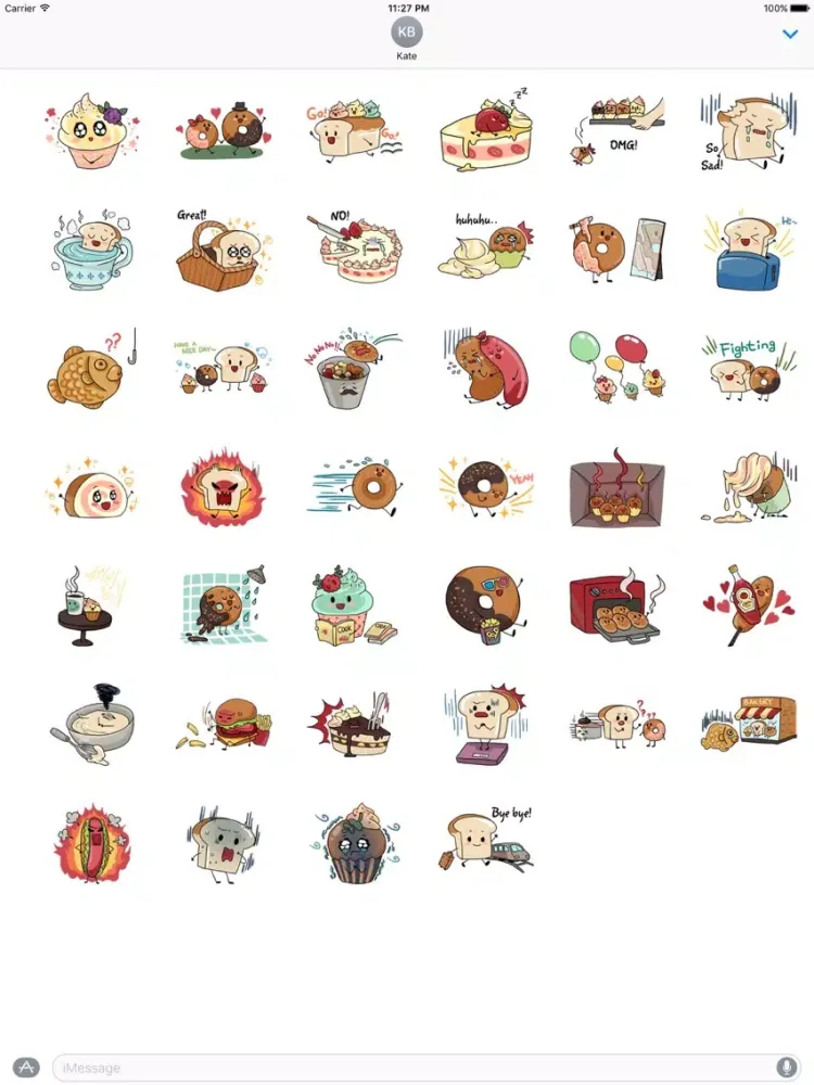 Скриншоты Sweet and Cute Food Sticker iPad 