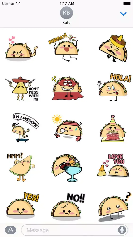 Taco Emoji TacoMoji Sticker স্ক্রিনশট