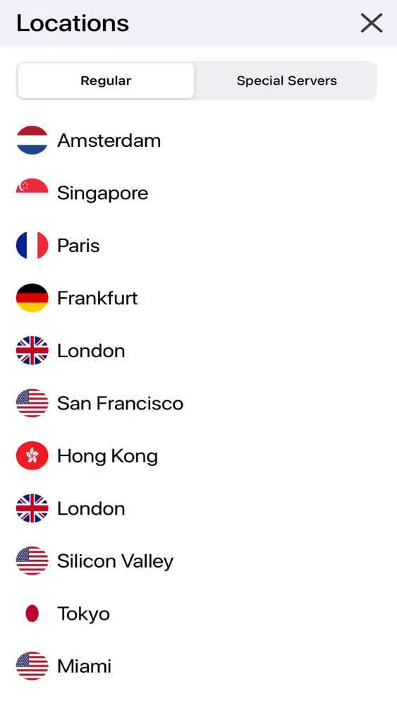 Tangkapan skrin SS VPN - Supper Speed Proxy