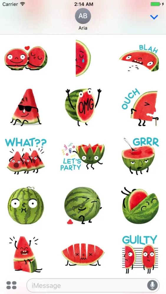 Watermelon And Penguin Sticker Screenshots