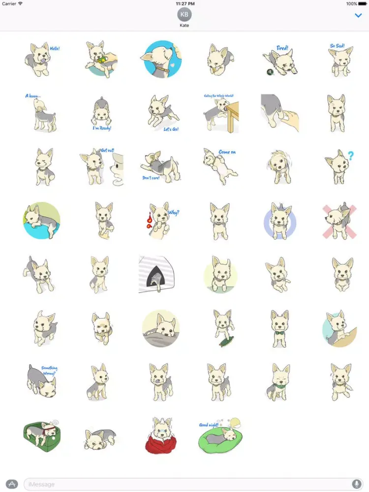 Screenshot di Yorkshire Terrier - Small Cute Dog Sticker iPad 