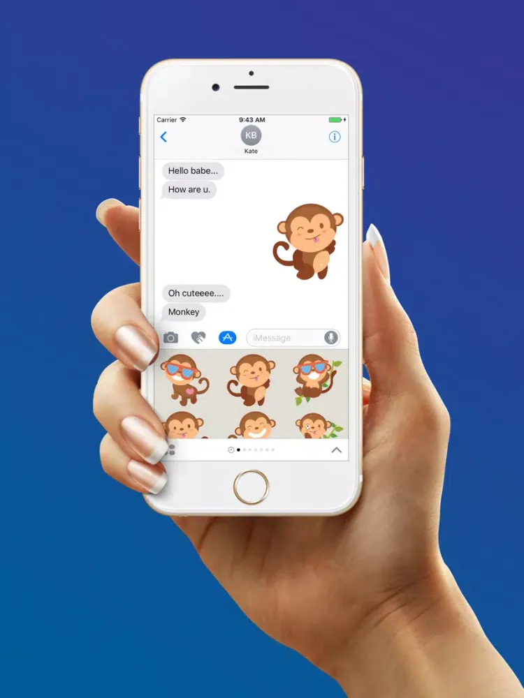 Mokei - Best Monkey Stickers 2017 iPad  स्क्रीनशॉट