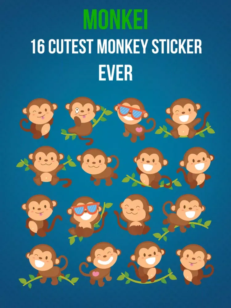 Mokei - Best Monkey Stickers 2017 iPad  स्क्रीनशॉट