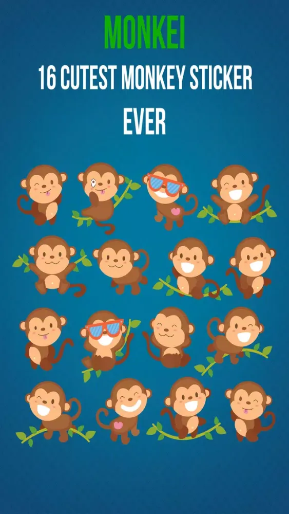 Mokei - Best Monkey Stickers 2017 स्क्रीनशॉट