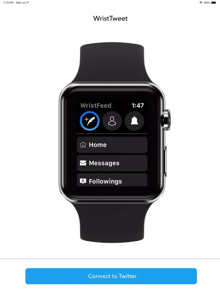 WristTweet App for Twitter iPad  Screenshots
