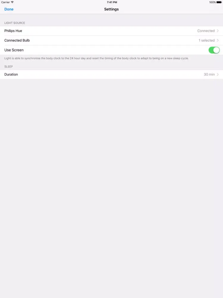 Sleepy Hue iPad 应用截图