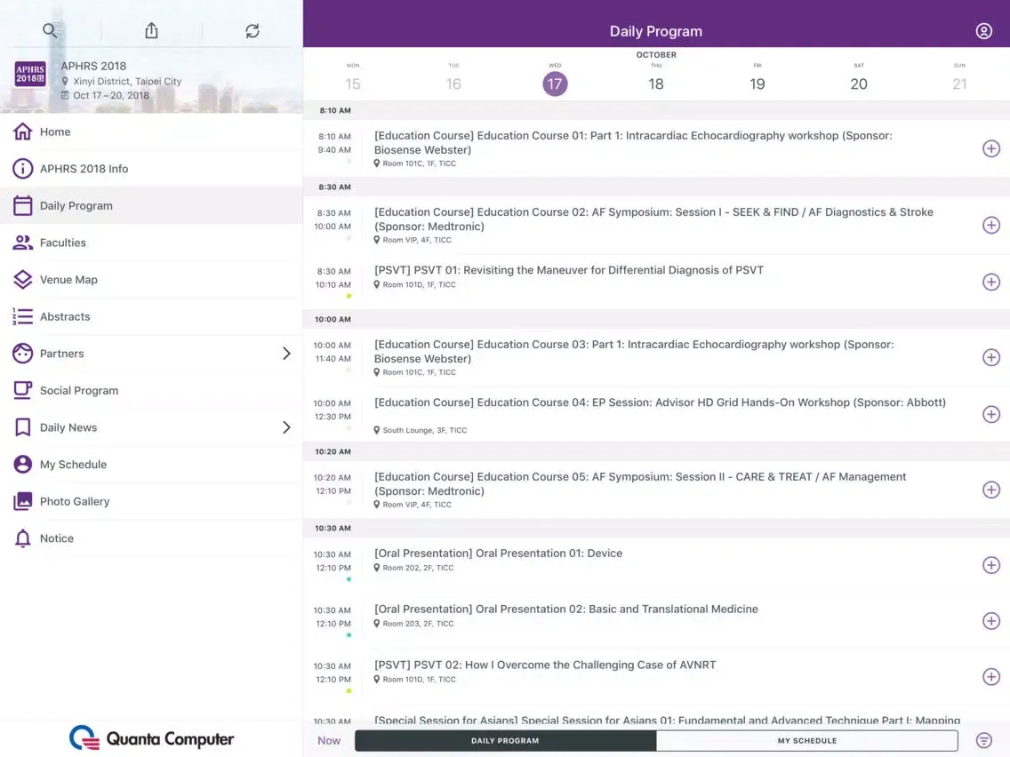 APHRS 2018 iPad  Ekran Görüntüleri