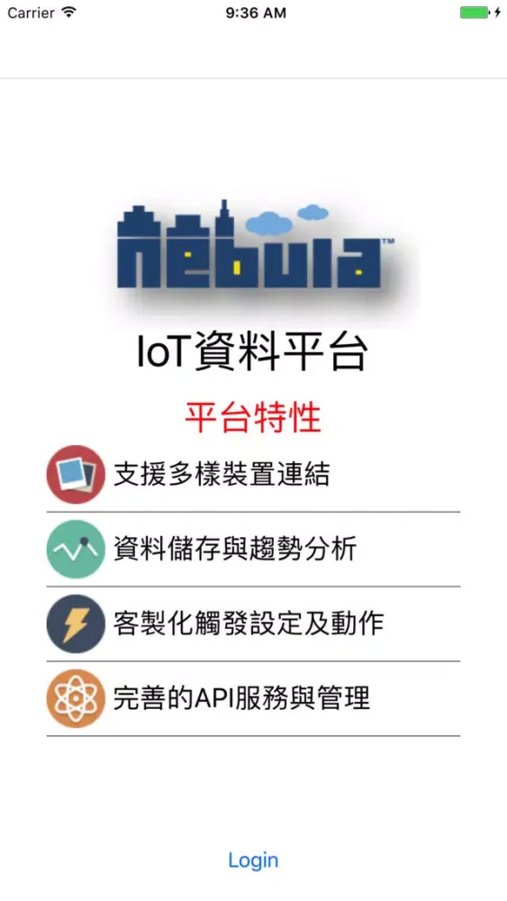 NEBULA IoT資料平台 سکرین شاٹس