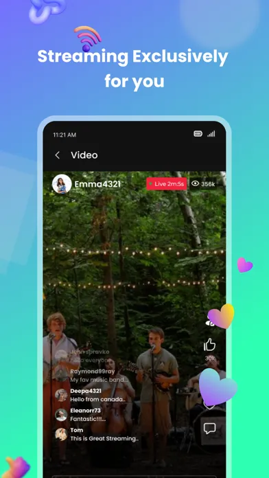 Capturas de tela do Lyve Chat App