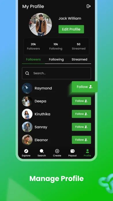 Capturas de tela do Lyve Chat App