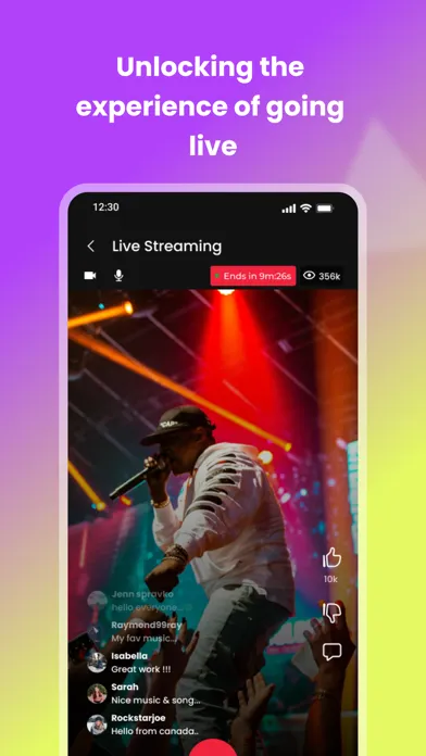 Capturas de tela do Lyve Chat App