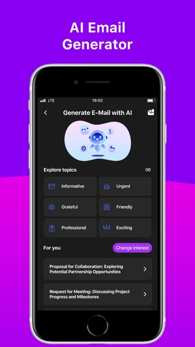 Zrzuty ekranu AI Email Writer: Access Emails