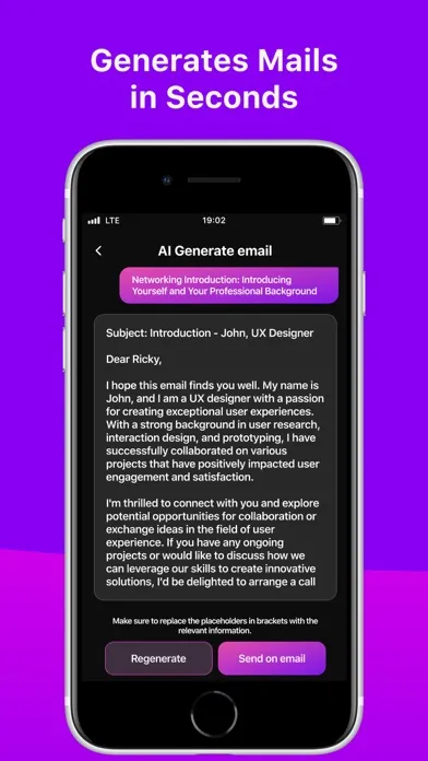 Zrzuty ekranu AI Email Writer: Access Emails